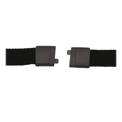 Image of Advantus Breakaway Lanyard with Plastic Hook, 36" Long, Black, 12/Pack