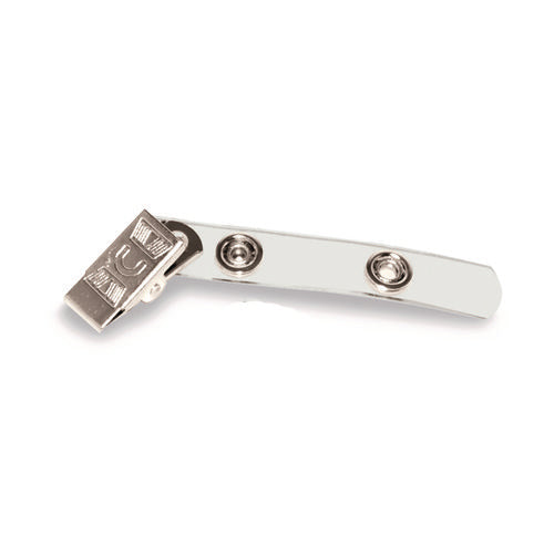 Image of Advantus Badge Straps with Clips, 0.38" x 2.75", Clear, 25/Pack