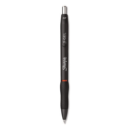 Image of Sharpie® S-Gel S-Gel Gel Pen, Retractable, Medium 0.7 mm, Red Ink, Black Barrel, 4/Pack