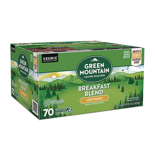 Image of Green Mountain Coffee® Breakfast Blend Coffee K-Cup Pods, Regular, 70/Box