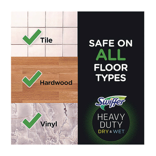 Image of Swiffer® Heavy-Duty Wet Refill Cloths, 8 x 10, Gain Original Scent, White, 10 Cloths/Tub