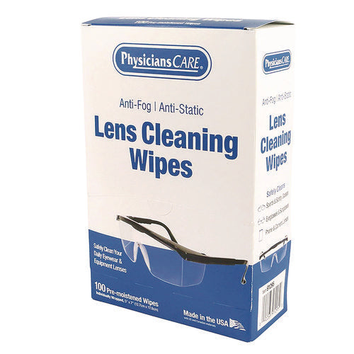 Image of PhysiciansCare® Lens Cleaning Wipe, 100/Box