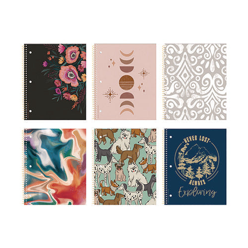 Image of Roaring Spring® Studio Series Notebook, 1-Subject, Medium/College Rule, Randomly Assorted Cover Color, (70) 11 x 9 Sheets