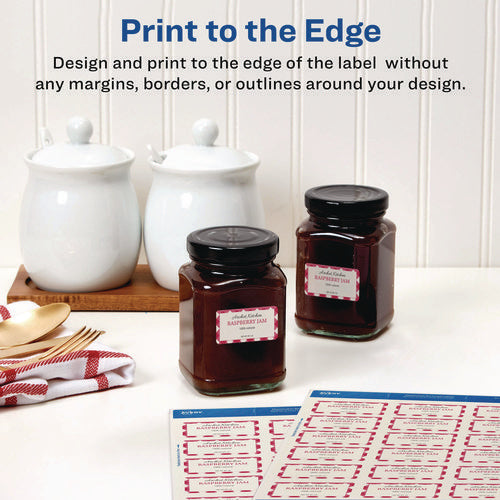Image of Avery® White Dissolvable Labels w/ Sure Feed, 1.25 x 2.38, White, 90/PK