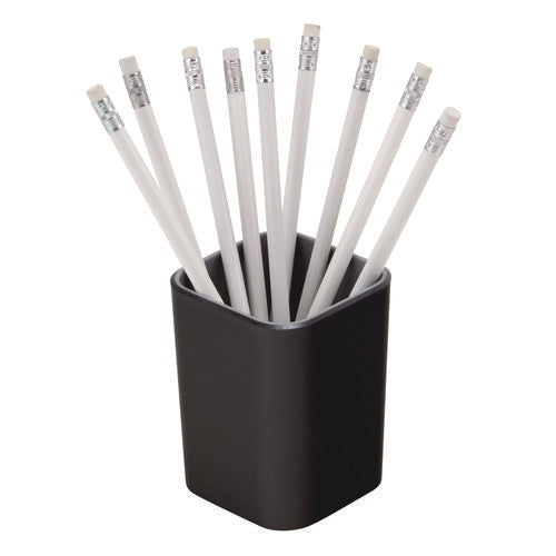 Image of Advantus Fusion Pencil Cup, Plastic, 2.99 x 2.99 x 3.96, Black/Gray