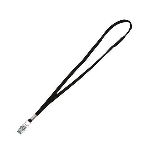 Image of Advantus Metal Flat Clip Lanyard, 36" Long, Black, 100/Pack