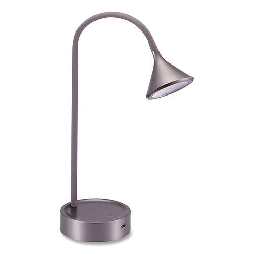 Image of BLACK+DECKER Flexible Gooseneck LED Desk Lamp, with USB Port, Gray