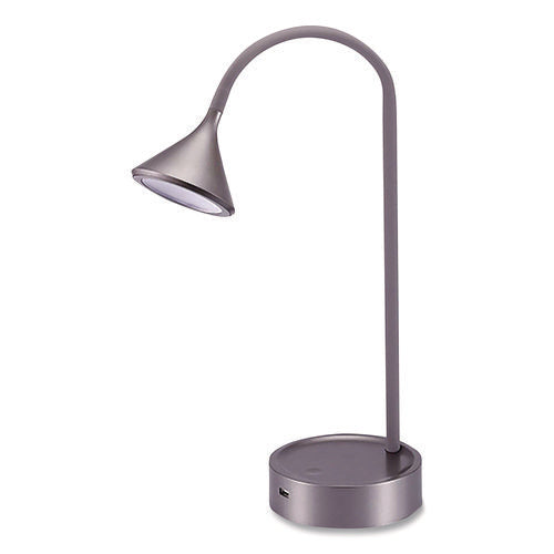 Image of BLACK+DECKER Flexible Gooseneck LED Desk Lamp, with USB Port, Gray