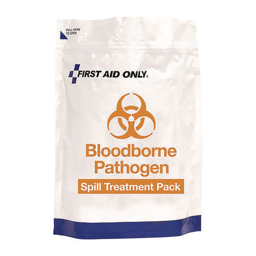 Image of First Aid Only 15-Piece Blood-Borne Pathogen Treatment Pack, 15 Pieces, Resealable Plastic Bag