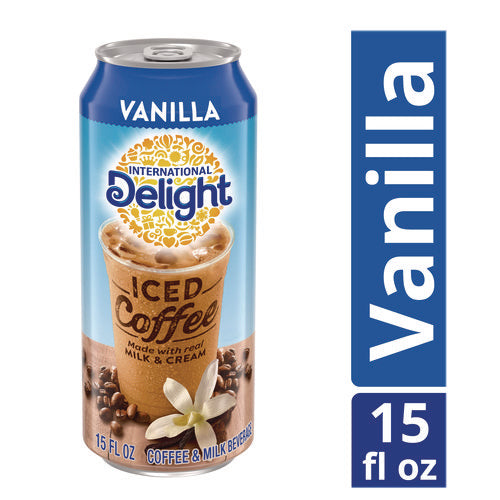 Image of International Delight® Iced Coffee, Vanilla, 15 oz Can, 12/Carton