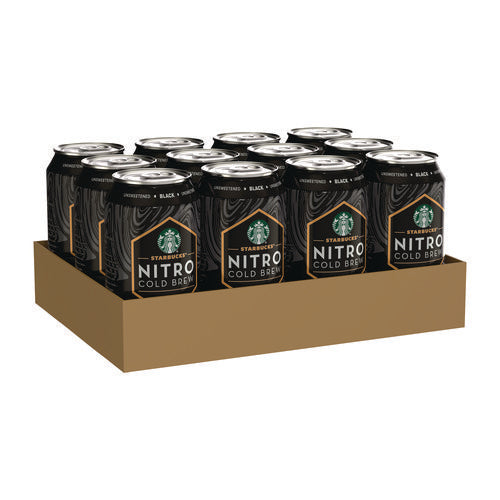 Image of Starbucks® Nitro Cold Brew Coffee, Black Unsweetened, 9.6 oz Can, 12/Carton