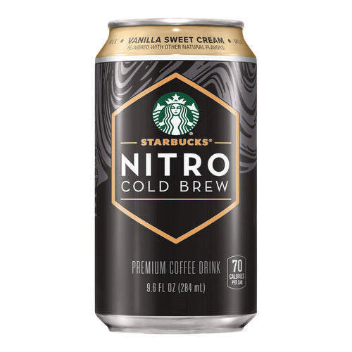Image of Starbucks® Nitro Cold Brew Coffee, Vanilla Sweet Cream, 9.6 oz Can, 12/Carton