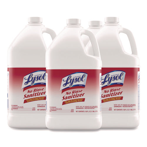Image of Professional LYSOL® Brand No Rinse Sanitizer Concentrate, 1 Gal Bottle, 4/carton