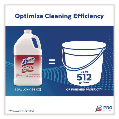 Image of Professional LYSOL® Brand No Rinse Sanitizer Concentrate, 1 Gal Bottle, 4/carton