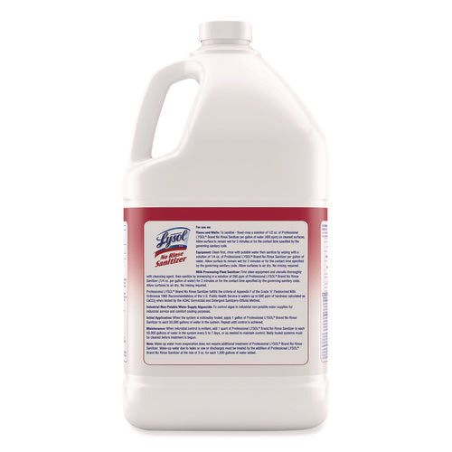 Image of Professional LYSOL® Brand No Rinse Sanitizer Concentrate, 1 Gal Bottle, 4/carton