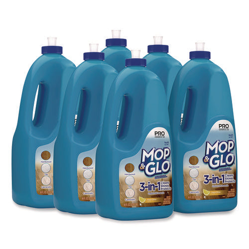 Image of Professional MOP & GLO® Ready to Use Multi-Surface Floor Cleaner, Fresh Citrus Scent, 64 oz Bottle, 6/Carton
