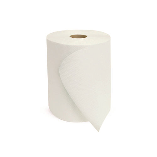 Image of Boardwalk® Boardwalk Green Universal Roll Towels, 1-Ply, 8" x 800 ft, Natural White, 6 Rolls/Carton