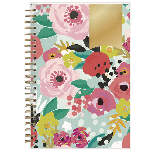 Image of Blue Sky® Day Designer "Secret Garden Mint" Academic Year Weekly/Monthly Notes Planner, 8 x 5, 12-Month (July to June): 2024-2025