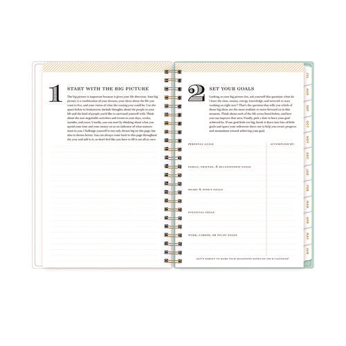 Image of Blue Sky® Day Designer "Secret Garden Mint" Academic Year Weekly/Monthly Notes Planner, 8 x 5, 12-Month (July to June): 2024-2025