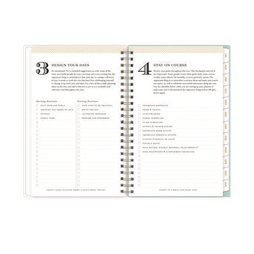 Image of Blue Sky® Day Designer "Secret Garden Mint" Academic Year Weekly/Monthly Notes Planner, 8 x 5, 12-Month (July to June): 2024-2025