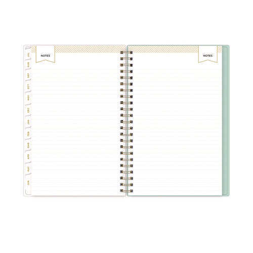 Image of Blue Sky® Day Designer "Secret Garden Mint" Academic Year Weekly/Monthly Notes Planner, 8 x 5, 12-Month (July to June): 2024-2025