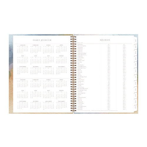 Image of Blue Sky® One Tree Planted Andreo Weekly/Monthly Planner, Abstract Artwork, 11" x 8.5", Blue/Sand/Green Cover, 12-Month (Jan-Dec): 2025