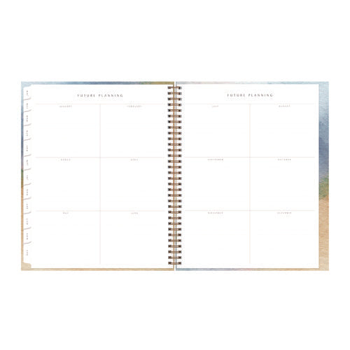 Image of Blue Sky® One Tree Planted Andreo Weekly/Monthly Planner, Abstract Artwork, 11" x 8.5", Blue/Sand/Green Cover, 12-Month (Jan-Dec): 2025