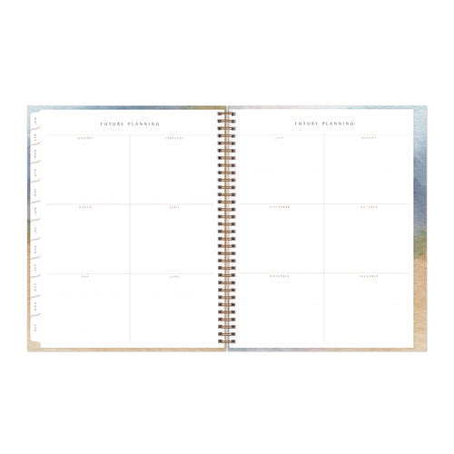 Image of Blue Sky® One Tree Planted Andreo Weekly/Monthly Planner, Abstract Artwork, 11" x 8.5", Blue/Sand/Green Cover, 12-Month (Jan-Dec): 2025