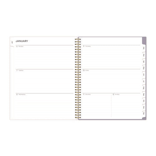 Image of Blue Sky® Tula Weekly/Monthly Planner, Floral Artwork, 11" x 8.5", Purple/Pink/White Cover, 12-Month (Jan to Dec): 2025