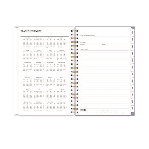 Image of Blue Sky® Tula Weekly/Monthly Planner, Floral Artwork, 11" x 8.5", Purple/Pink/White Cover, 12-Month (Jan to Dec): 2025