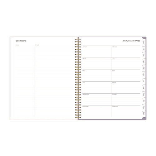 Image of Blue Sky® Tula Weekly/Monthly Planner, Floral Artwork, 11" x 8.5", Purple/Pink/White Cover, 12-Month (Jan to Dec): 2025