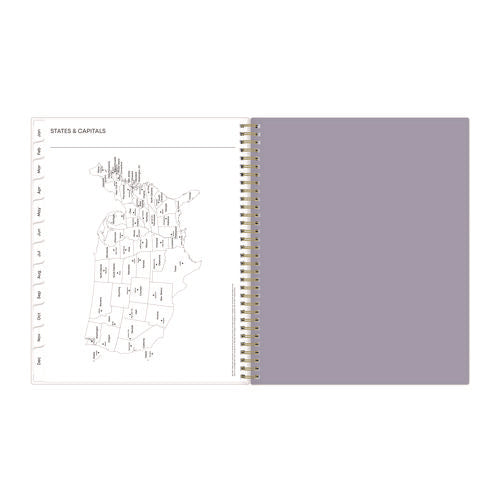Image of Blue Sky® Tula Weekly/Monthly Planner, Floral Artwork, 11" x 8.5", Purple/Pink/White Cover, 12-Month (Jan to Dec): 2025