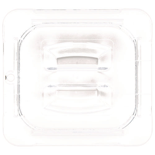 Image of Carlisle StorPlus Polycarbonate Handled Universal Lid, 6.31 x 6.88 x 0.88, Clear, Plastic