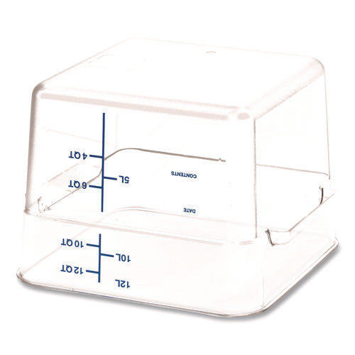 Image of Carlisle Squares Polycarbonate Food Storage Container, 12 qt, 11.13 x 11.13 x 8.25, Clear, Plastic