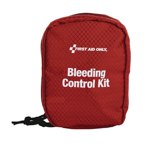 Image of First Aid Only Right Response Bleeding Control Kit for Limb and Chest Wounds, 16 Pieces, Fabric Pouch