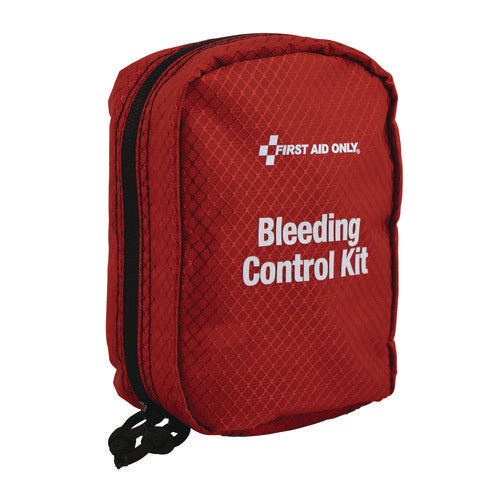 Image of First Aid Only Right Response Bleeding Control Kit for Limb and Chest Wounds, 16 Pieces, Fabric Pouch