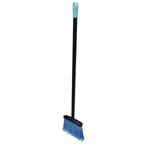 Image of Impact® Lobby Dust Pan Broom, 36.86", Black/Blue, 12/Carton