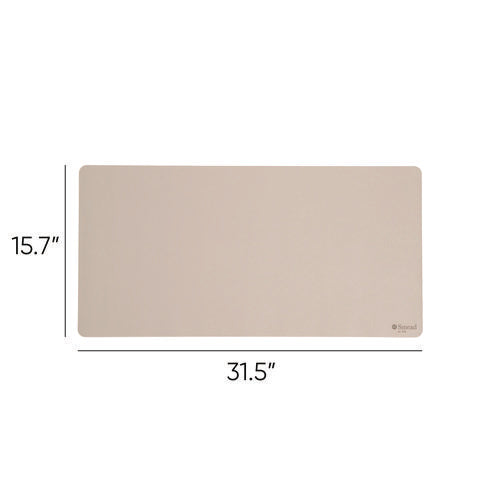 Image of Smead Vegan Leather Desk Pads, 31.5 x 15.7, SandStone