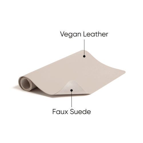 Image of Smead Vegan Leather Desk Pads, 31.5 x 15.7, SandStone