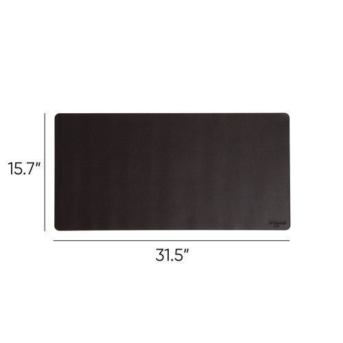 Image of Smead Vegan Leather Desk Pads, 31.5 x 15.7, Charcoal