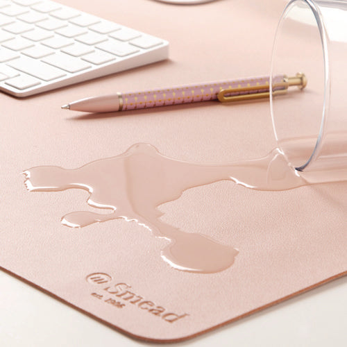 Image of Smead Vegan Leather Desk Pads, 31.5 x 15.7, Light Pink