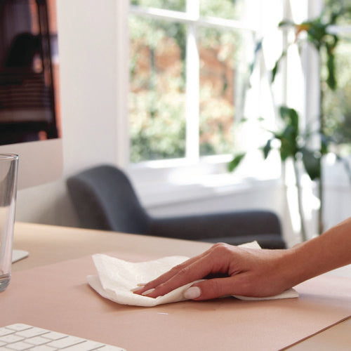 Image of Smead Vegan Leather Desk Pads, 31.5 x 15.7, Light Pink