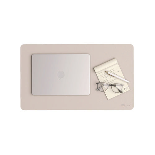 Image of Smead Vegan Leather Desk Pads, 23.6 x 13.7, SandStone