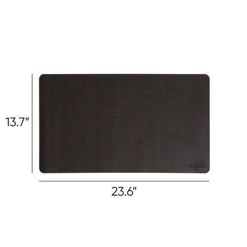 Image of Smead Vegan Leather Desk Pads, 23.6 x 13.7, Charcoal