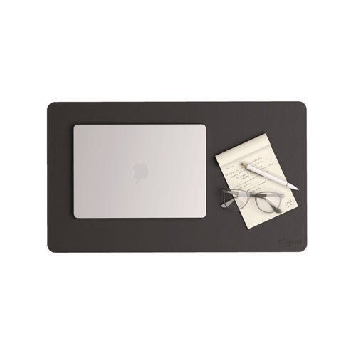 Image of Smead Vegan Leather Desk Pads, 23.6 x 13.7, Charcoal