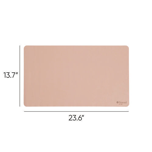 Image of Smead Vegan Leather Desk Pads, 23.6 x 13.7, Light Pink