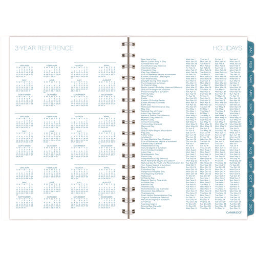 Image of Cambridge® Glacier Weekly/Monthly Planner, Glacier Artwork, 8.5" x 6.38", Blue/Gray/Silver Cover, 12-Month (Jan to Dec): 2025