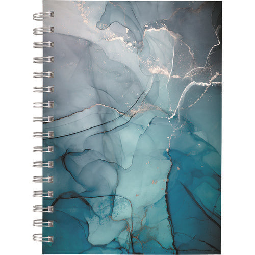 Image of Cambridge® Glacier Weekly/Monthly Planner, Glacier Artwork, 8.5" x 6.38", Blue/Gray/Silver Cover, 12-Month (Jan to Dec): 2025
