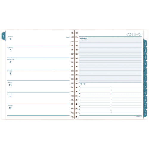 Image of Cambridge® Glacier Weekly/Monthly Planner, Glacier Artwork, 11" x 9.25", Blue/Gray/Silver Cover, 12-Month (Jan to Dec): 2025