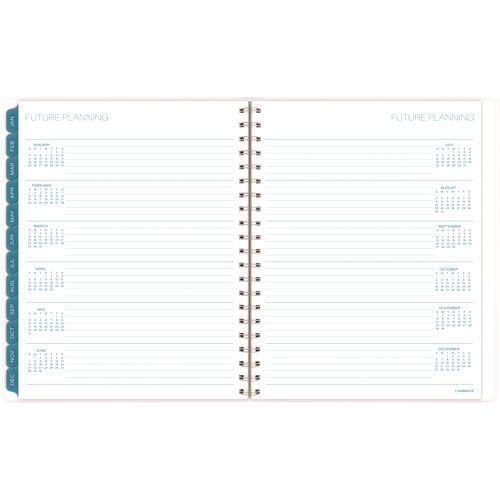 Image of Cambridge® Glacier Weekly/Monthly Planner, Glacier Artwork, 11" x 9.25", Blue/Gray/Silver Cover, 12-Month (Jan to Dec): 2025